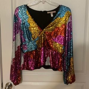 Free People Hutch Sequined Top